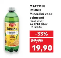 Kaufland MATTONI IMUNO Minerální voda ochucená nabídka