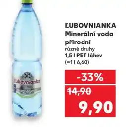 Kaufland ĽUBOVNIANKA Minerální voda přírodní nabídka