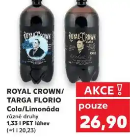 Kaufland ROYAL CROWN/ TARGA FLORIO Cola/Limonáda nabídka