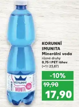 Kaufland KORUNNÍ IMUNITA Minerální voda nabídka