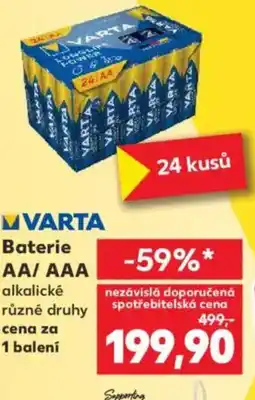Kaufland VARTA Baterie AA/AAA alkalické nabídka