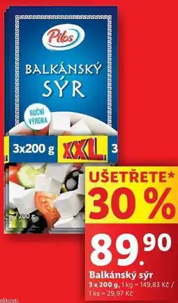 Lidl Balkánský sýr, 3x 200 g nabídka