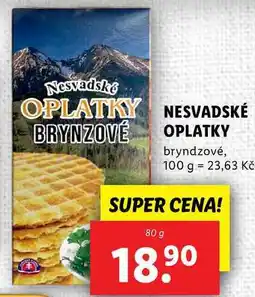 Lidl NESVADSKÉ OPLATKY, 80 g nabídka