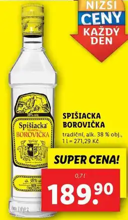 Lidl SPIŠIACKA BOROVIČKA, 0,7 l nabídka