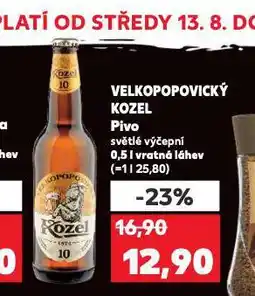 Kaufland Pivo velkopopovický kozel nabídka
