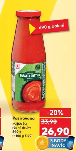 Kaufland Pasírovaná rajčata nabídka