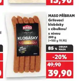 Kaufland Grilovací klobásky s cibulkou nabídka