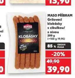 Kaufland Grilovací klobásky s nivou nabídka