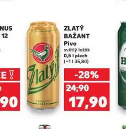 Kaufland Pivo zlatý bažant nabídka