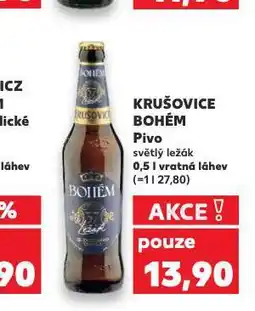 Kaufland Pivo krušovice bohém nabídka