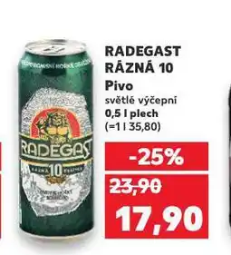 Kaufland Pivo radegast nabídka