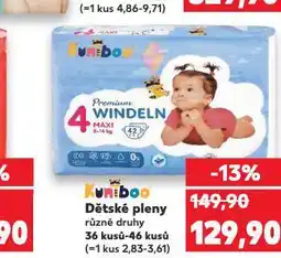 Kaufland Kuniboo dětské pleny nabídka