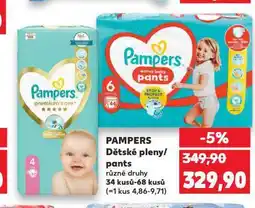 Kaufland Pampers dětské plenky nabídka