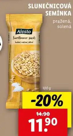 Lidl SLUNEČNICOVÁ SEMÍNKA, 100 g nabídka