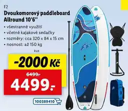 Lidl Dvoukomorový paddleboard Allround 10'6 nabídka