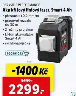 Lidl Aku křížový liniový laser, Smart 4 Ah nabídka