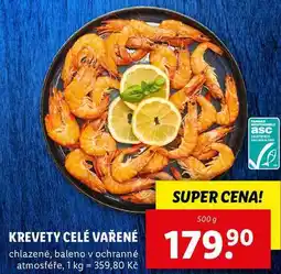 Lidl KREVETY CELÉ VAŘENÉ, 500 g nabídka