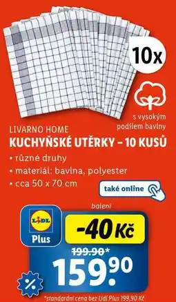 Lidl KUCHYŇSKÉ UTĚRKY - 10 KUSŮ nabídka