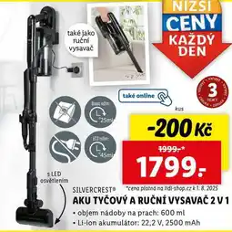 Lidl AKU TYČOVÝ A RUČNÍ VYSAVAČ 2 V 1 nabídka