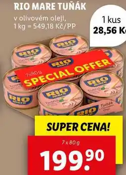 Lidl RIO MARE TUŇÁK, 7x 80 g nabídka