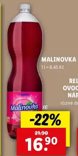 Lidl MALINOVKA, 2 l nabídka