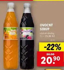 Lidl OVOCNÝ SIRUP, 0,7 l nabídka