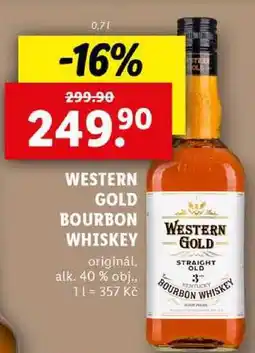Lidl WESTERN GOLD BOURBON WHISKEY, 0,7 l nabídka