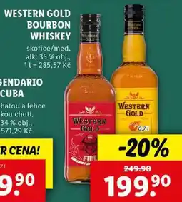 Lidl WESTERN GOLD BOURBON WHISKEY, 0,7 l nabídka