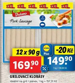 Lidl GRILOVACÍ KLOBÁSY, 12x 90 g nabídka