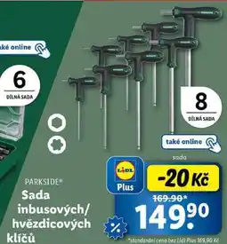 Lidl Sada inbusových/hvězdicových klíčů nabídka