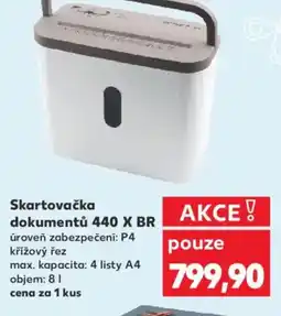 Kaufland Skartovačka dokumentů 440 X BR nabídka
