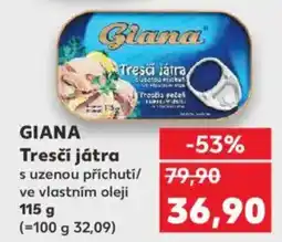 Kaufland GIANA Tresčí játra nabídka