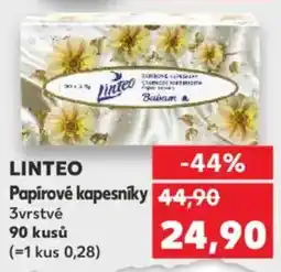 Kaufland LINTEO Papírové kapesníky nabídka