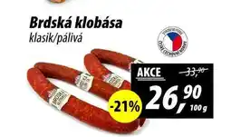 ZEMAN Brdská klobása klasik/pálivá, 100 g nabídka