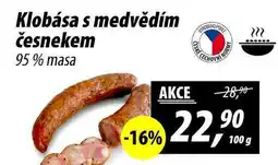 ZEMAN Klobása s medvědím česnekem 95% masa, 100 g nabídka