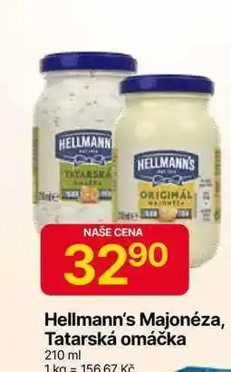 Hruška Hellmann's majonéza, tatarská omáčka 210ml, vybrané druhy nabídka