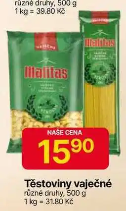 Hruška malitas Těstoviny vaječné různé druhy, 500 g nabídka
