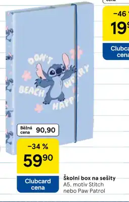 Tesco Školní box na sešity nabídka