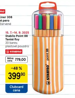 Tesco STABILO Point 88 tenké fixy nabídka
