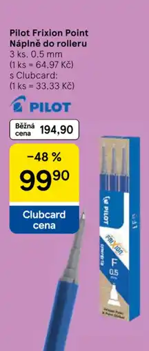 Tesco PILOT Frixion point náplně do rolleru nabídka