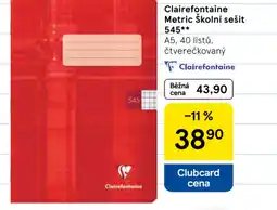 Tesco Clairefontaine metric školní sešit 545 nabídka