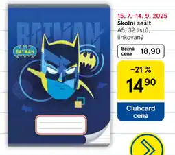 Tesco Školní sešit nabídka