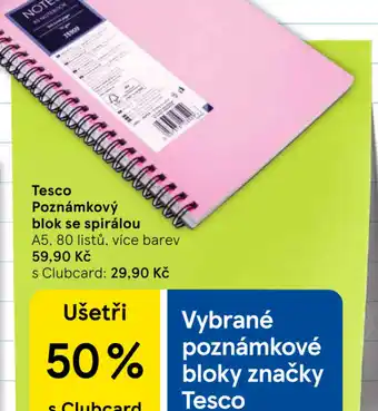 Tesco Tesco poznámkový blok se spirálou nabídka