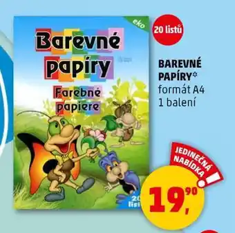 Penny Market Barevné papíry nabídka