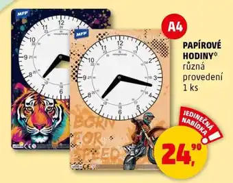 Penny Market Papírové hodiny nabídka
