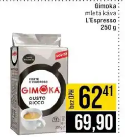 Jip Gimoka mletá káva L'Espresso nabídka