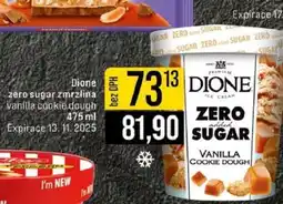 Jip Dione zero sugar zmrzlina vanilla cookie dough nabídka