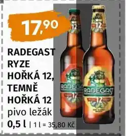 Terno RADEGAST RYZE HOŘKÁ 12, TEMNĚ HOŘKÁ 12 pivo ležák nabídka