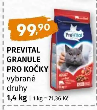 Terno PREVITAL GRANULE PRO KOČKY nabídka