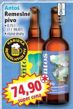 Norma Antoš Řemeslné pivo nabídka